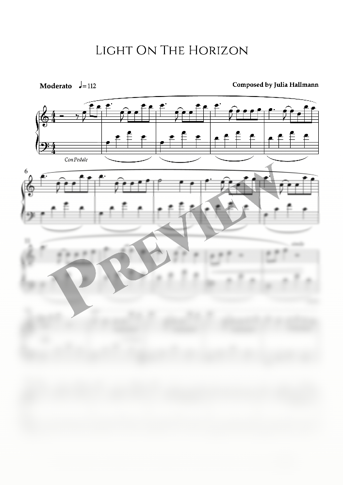 Light on the Horizon – Klaviernoten (PDF)