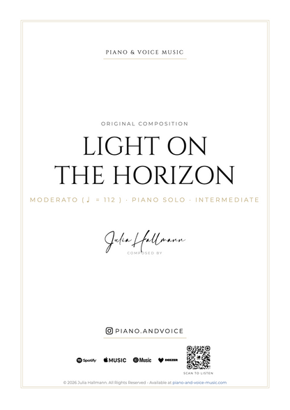 Light on the Horizon – Klaviernoten (PDF)