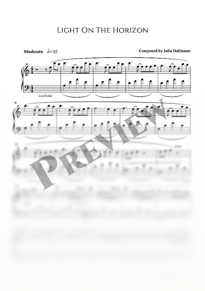 Light on the Horizon – Klaviernoten (PDF)